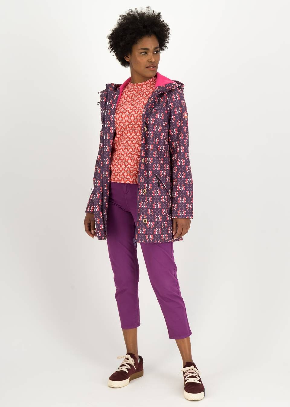 Blutsgeschwister Softshelljacke Blutsgeschwister Wild Weather Long Anorak Damen Jacke Softshell Mantel
