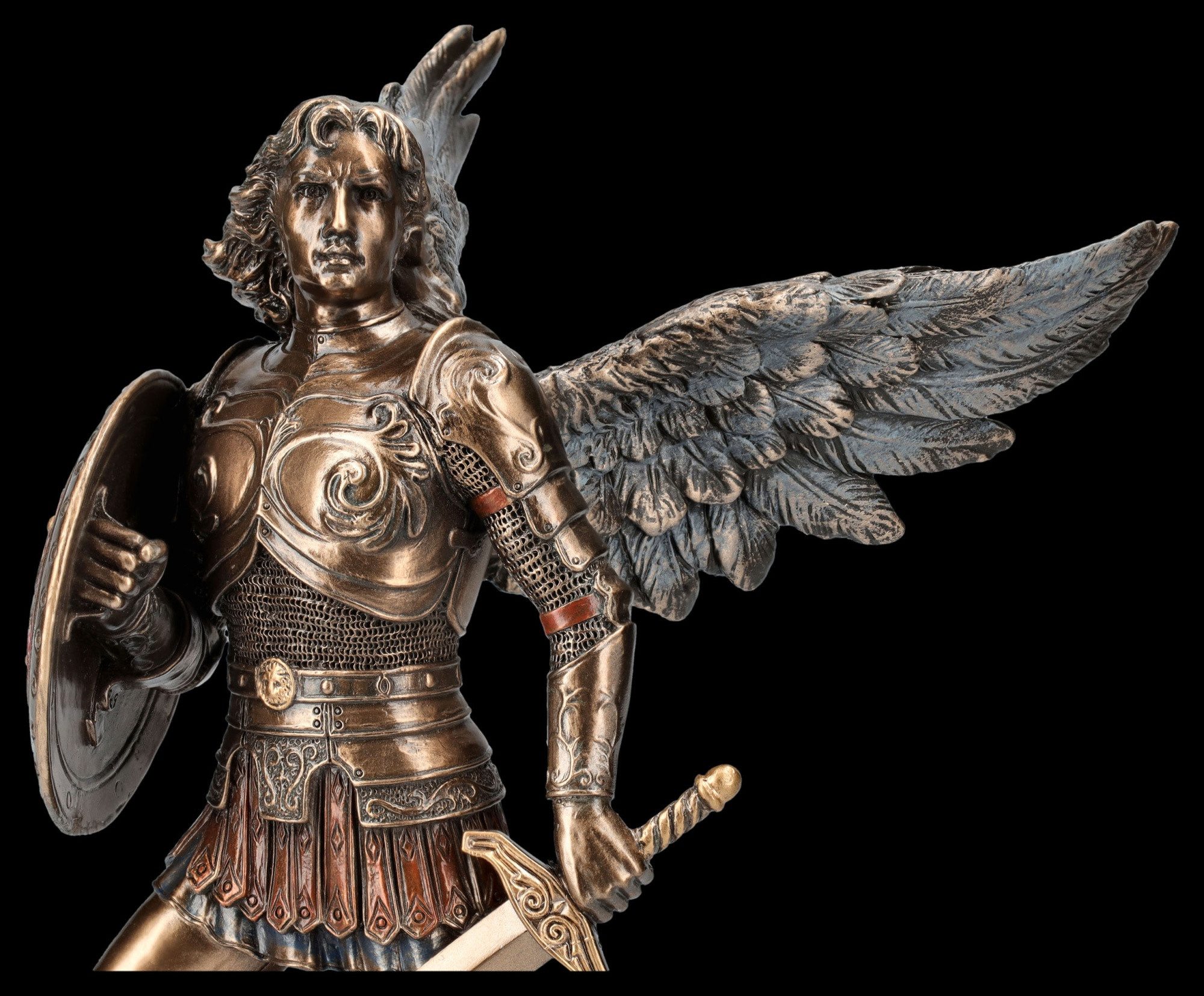 Figuren Shop GmbH Dekofigur Erzengel Michael Figur - Krieger - Veronese - Mythologie Dekofigur