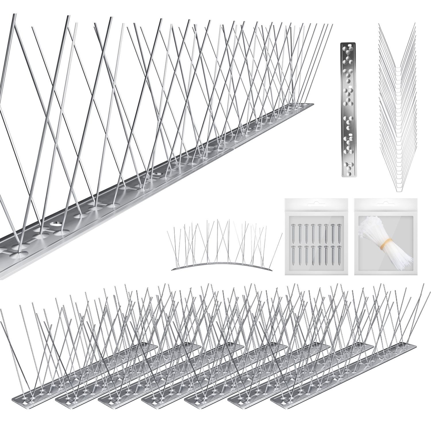 Vogel-Schreck Vogelabwehr Taubenabwehr 304 Edelstahl Vogelschreck für Balkon & Dach