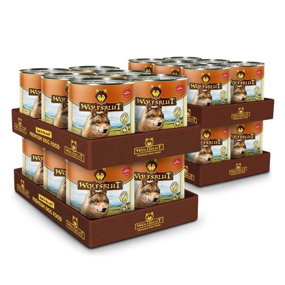 Wolfsblut Wide Plain Adult - hypoallergenes Nassfutter mit Pferd 24x800g, Nassfutter für: Hunde