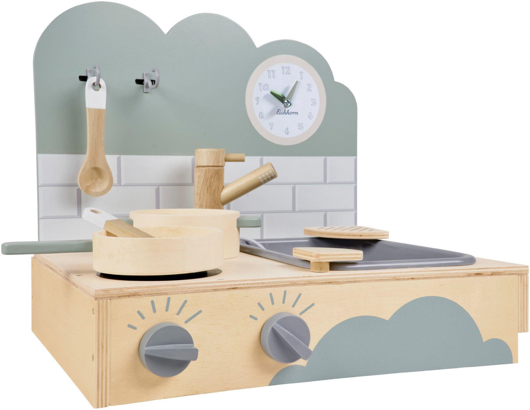 Eichhorn Spielküche kleine Tischküche Holz, Kunststoff, MDF