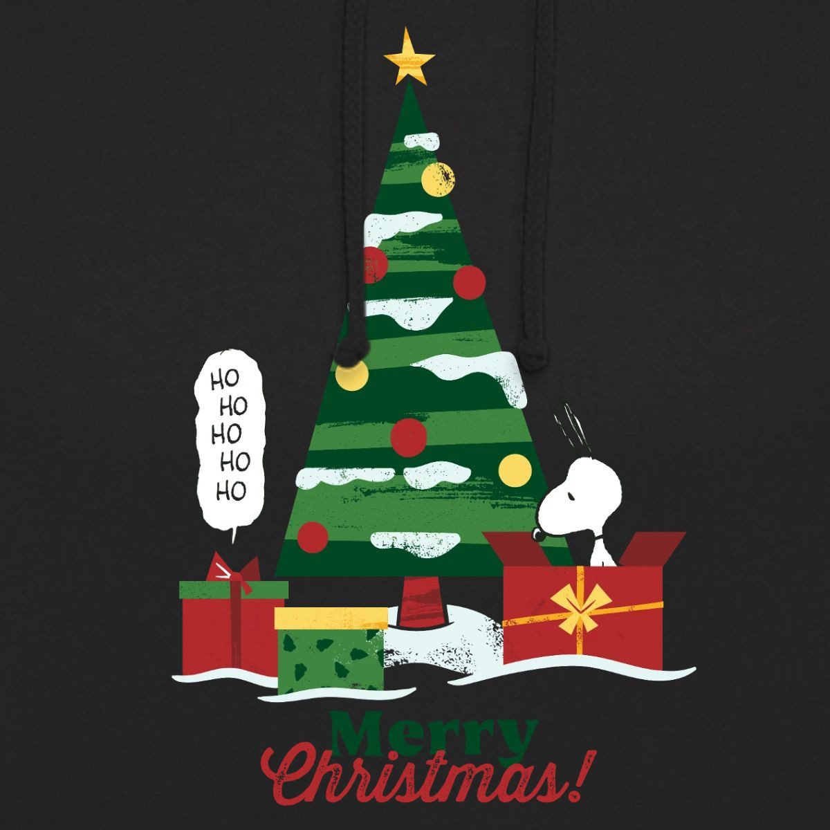 Spreadshirt Hoodie Peanuts Merry Christmas Mit Snoopy & Tannenbaum Unisex Hoodie (1-tlg)