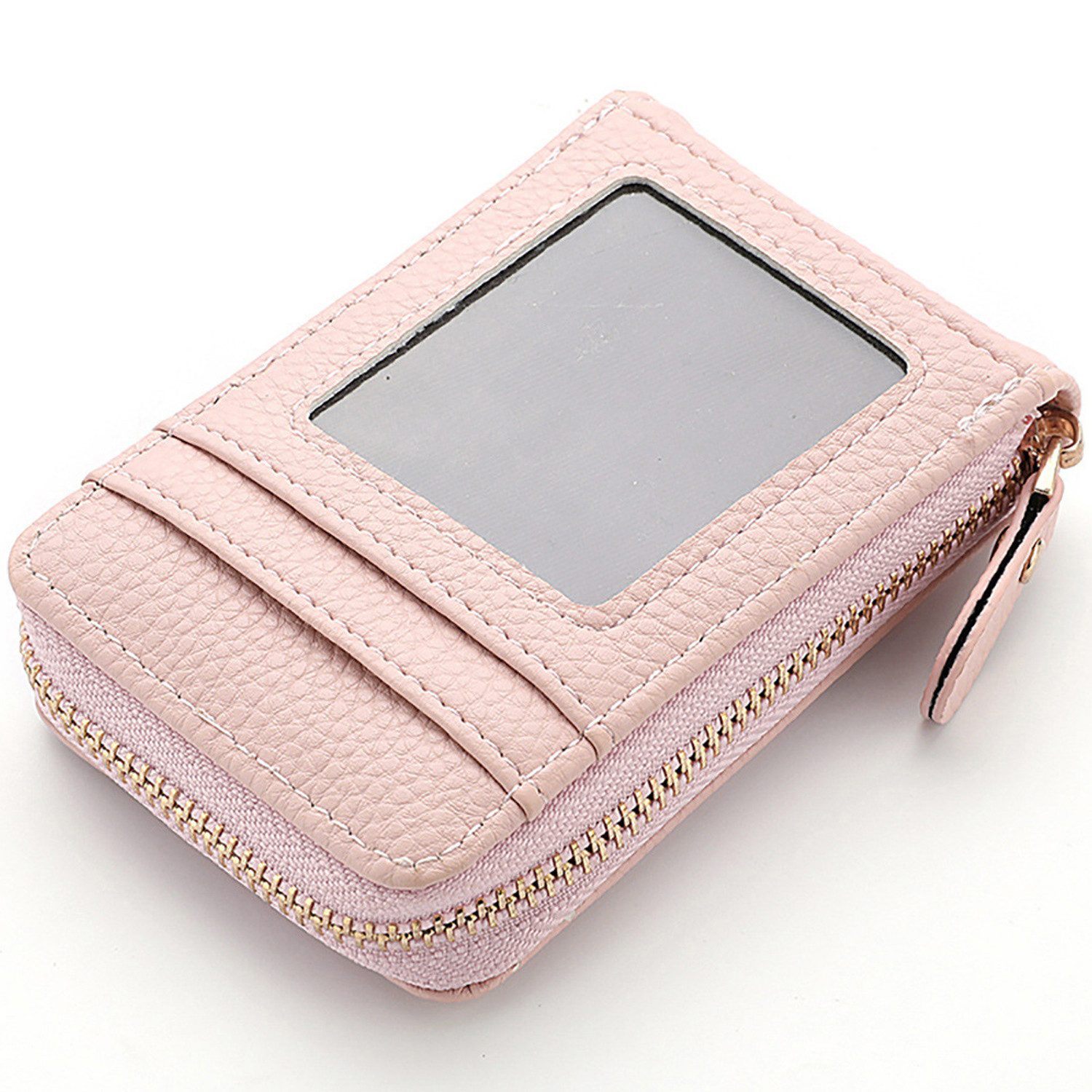 REDOM Kartenetui Damen Kreditkartenetui Karten Halter Kartenhalter Visitenkartenetui (8x12x2,5 cm mit 10 Kartenfächer 2 Geldscheinfächern 1 Ausweisfenster, 1-tlg., Slim Walle, Geldbeutel, Geldbörse, Tragbar, Portemonnaie), für Kreditkarte EC Karte Bank Karte Personalausweis Visitenkarten usw