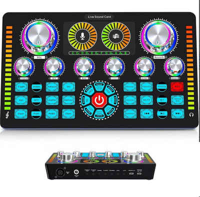 DTC GmbH DJ Controller Mixer, Soundkarte, Bluetooth-Soundboard. Voreingestellte Oberfläche., Für Rundfunk, Live-Sound, Aufnahmestudios und Spiele ausgestattet.