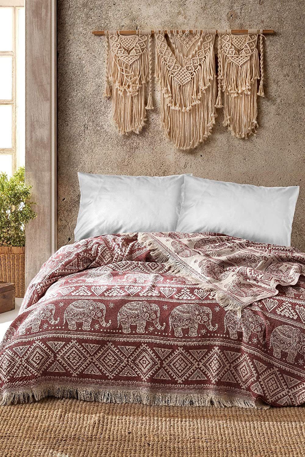 BOHORIA Tagesdecke BOHORIA® Tagesdecke "Bali" - Bettüberwurf, extra-groß 220 x 240 cm, Kann für Bett, Sofa, Stuhl, Outdoor und Indoor genutzt werden.