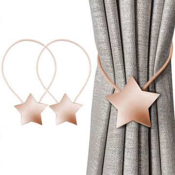 Raffhalter Vorhangbänder aus Legierung Stern, magnetisch, 2 Stück, Vorhanghalter, Juoungle