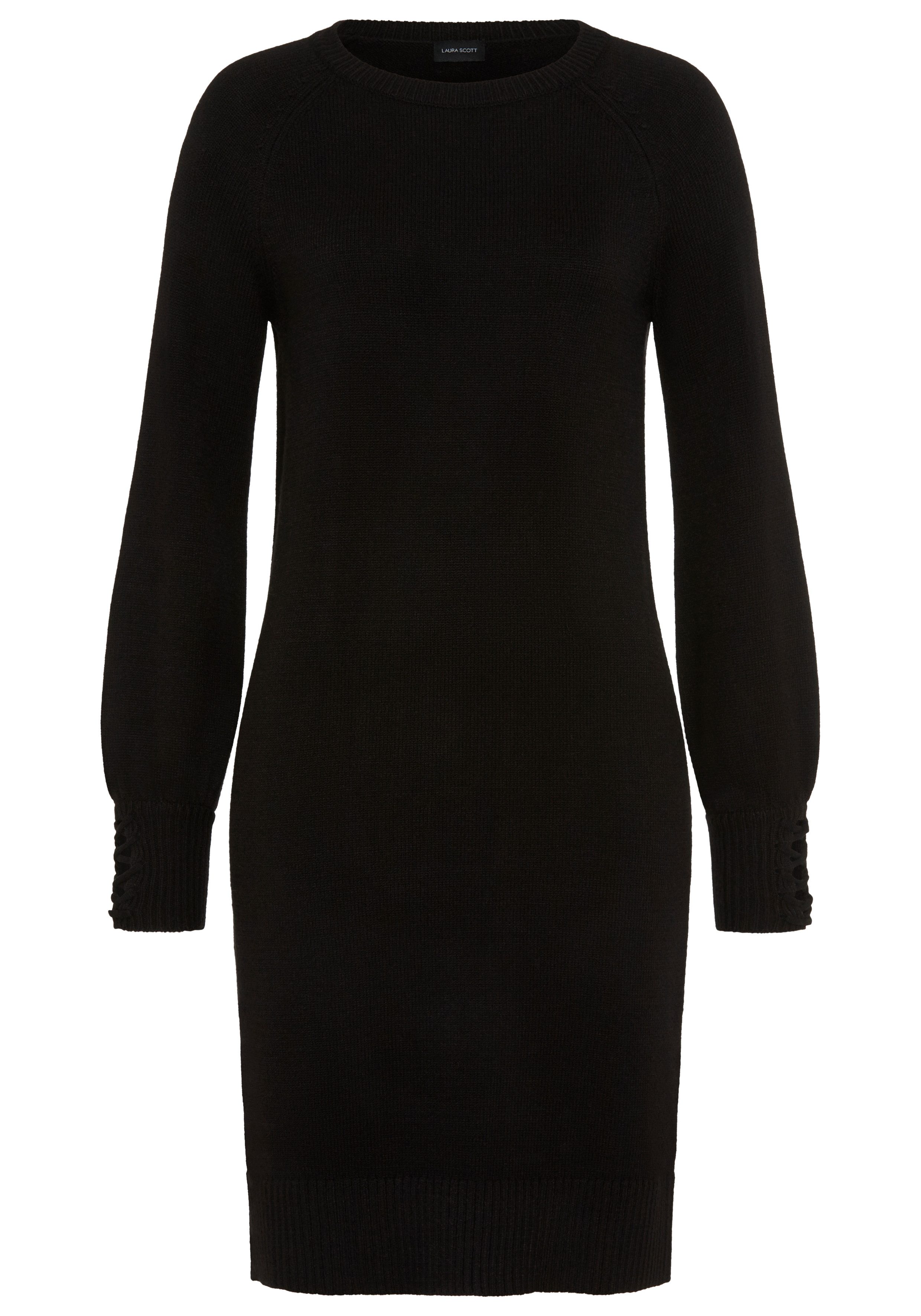 Laura Scott Strickkleid mit Schnürdetail aus Viskosemischung