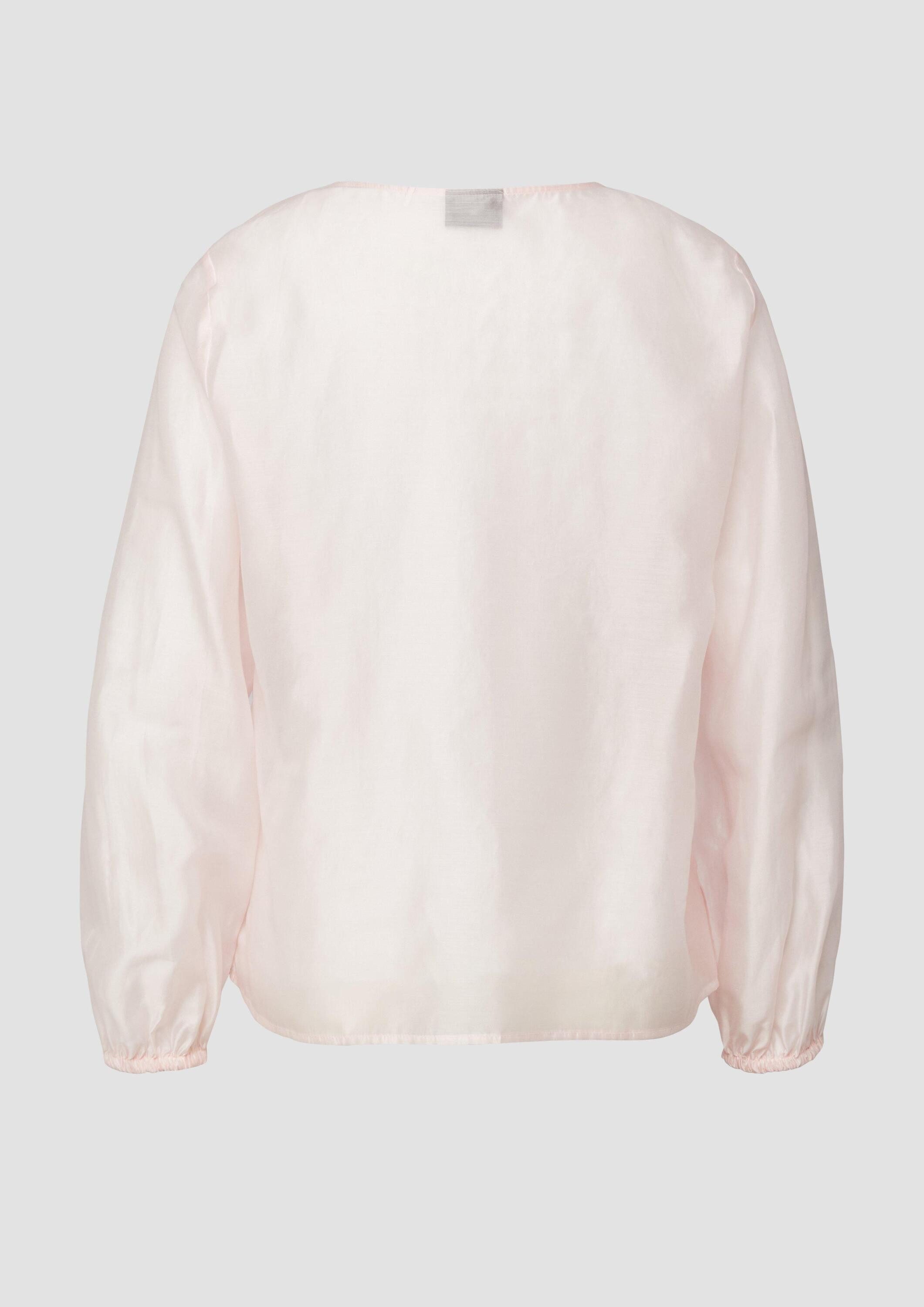 s.Oliver Langarmbluse Bluse Luftige Lyocell-Bluse mit Volants