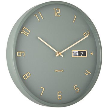 Karlsson Uhr Wanduhr Data Flip Iron Jungle Green (30cm)