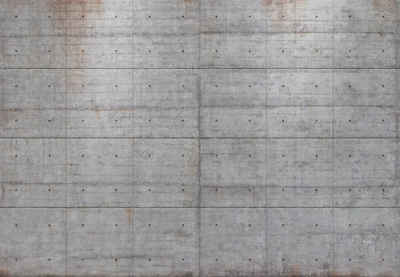 Komar Fototapete Concrete Blocks, 368x254 cm (Breite x Höhe), inklusive Kleister