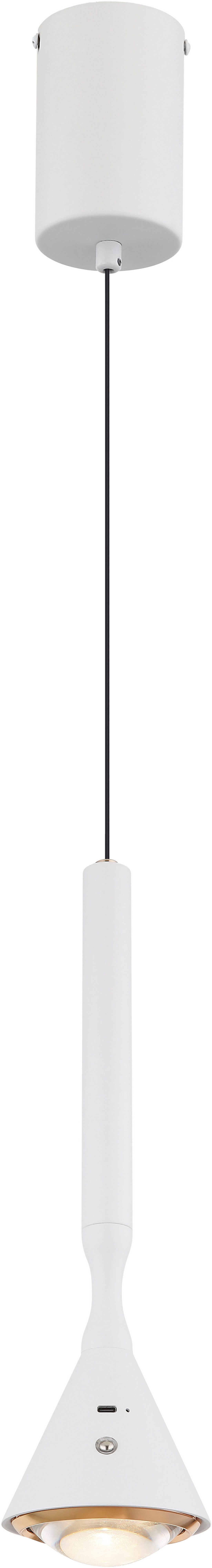 GLOBO LIGHTING Hängeleuchte LUCINDA, LED fest integriert, Akku Hängeleuchte für Wohn- & Esszimmer weiß