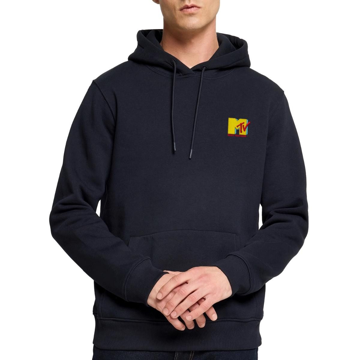 Spreadshirt Hoodie MTV Logo Als Stick-Design Herren Premium Hoodie (1-tlg)