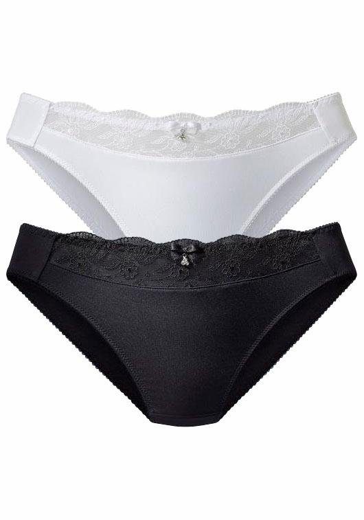 Nuance by Lascana Slip (Packung, 2 Stück) mit schöner Stickereispitze