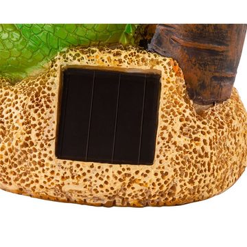 etc-shop LED Solarleuchte, LED-Leuchtmittel fest verbaut, Kaltweiß, Solarfiguren für Außen Deko Solar Krokodil Garten Gartenfigur mit