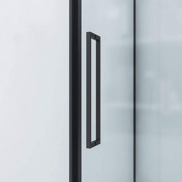 AQUABATOS Eckdusche Duschkabine Eckeinstieg Eckdusche Schiebetür Duschwand Glas, BxT: 120x90 cm