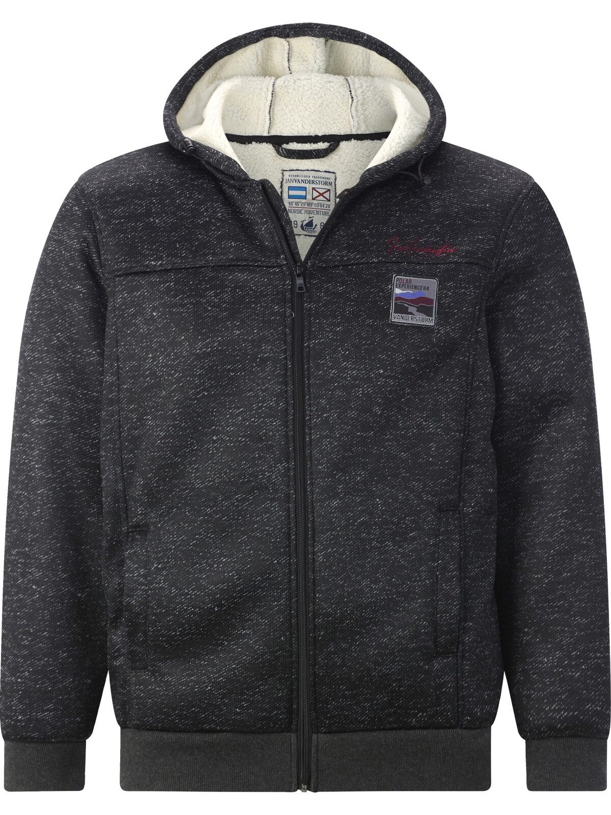 Jan Vanderstorm Kapuzensweatjacke MIKRIKSON mit weichem Innenfutter – Bild 4 von 5