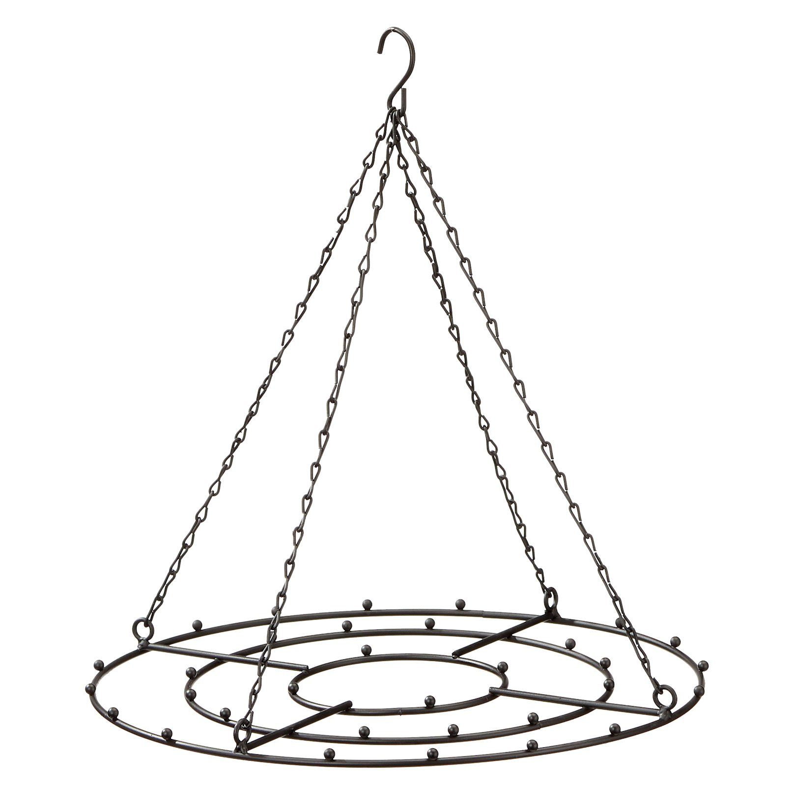 Spetebo Dekokranz Metall Deko Decken Hänger schwarz - 33 cm rund, Decken Kr günstig online kaufen