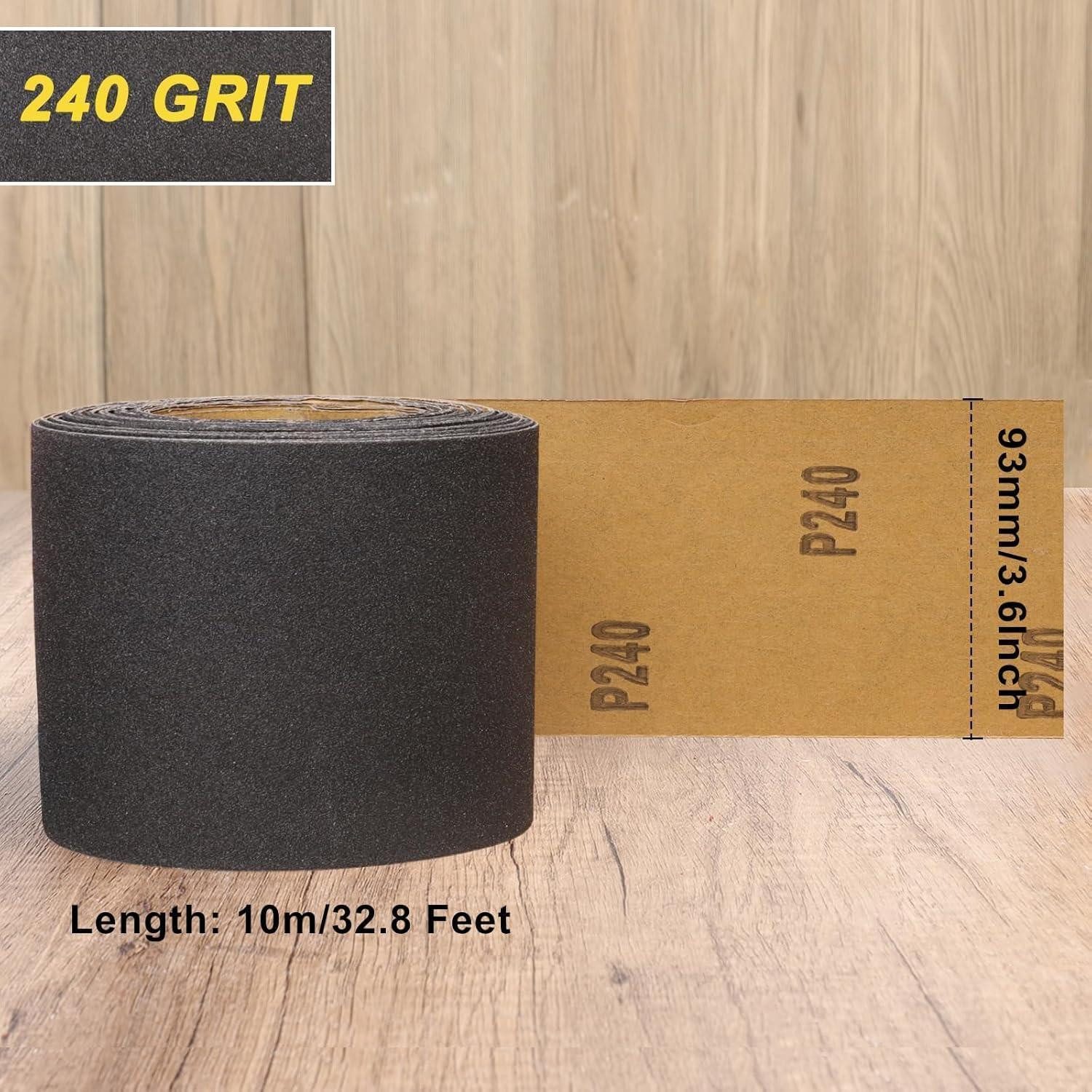 LuxusKollektion Schleifpapier Schleifpapier 93mm 10m Siliziumkarbid Handschleifer Holz Körnung 240