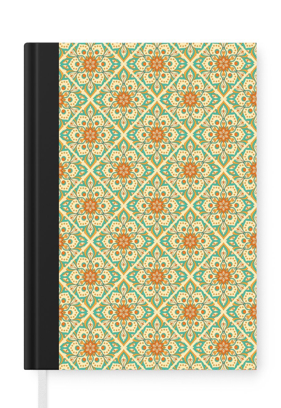 MuchoWow Notizbuch Vintage - Bohème - Muster - Mandala, Journal, Merkzettel, Tagebuch, Notizheft, A5, 98 Seiten, Haushaltsbuch