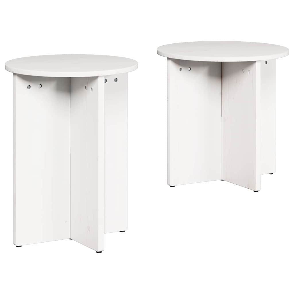 vidaXL Couchtisch Couchtisch 2 stk. Weiß 41,5 x 41,5 x 46 cm (2-St)