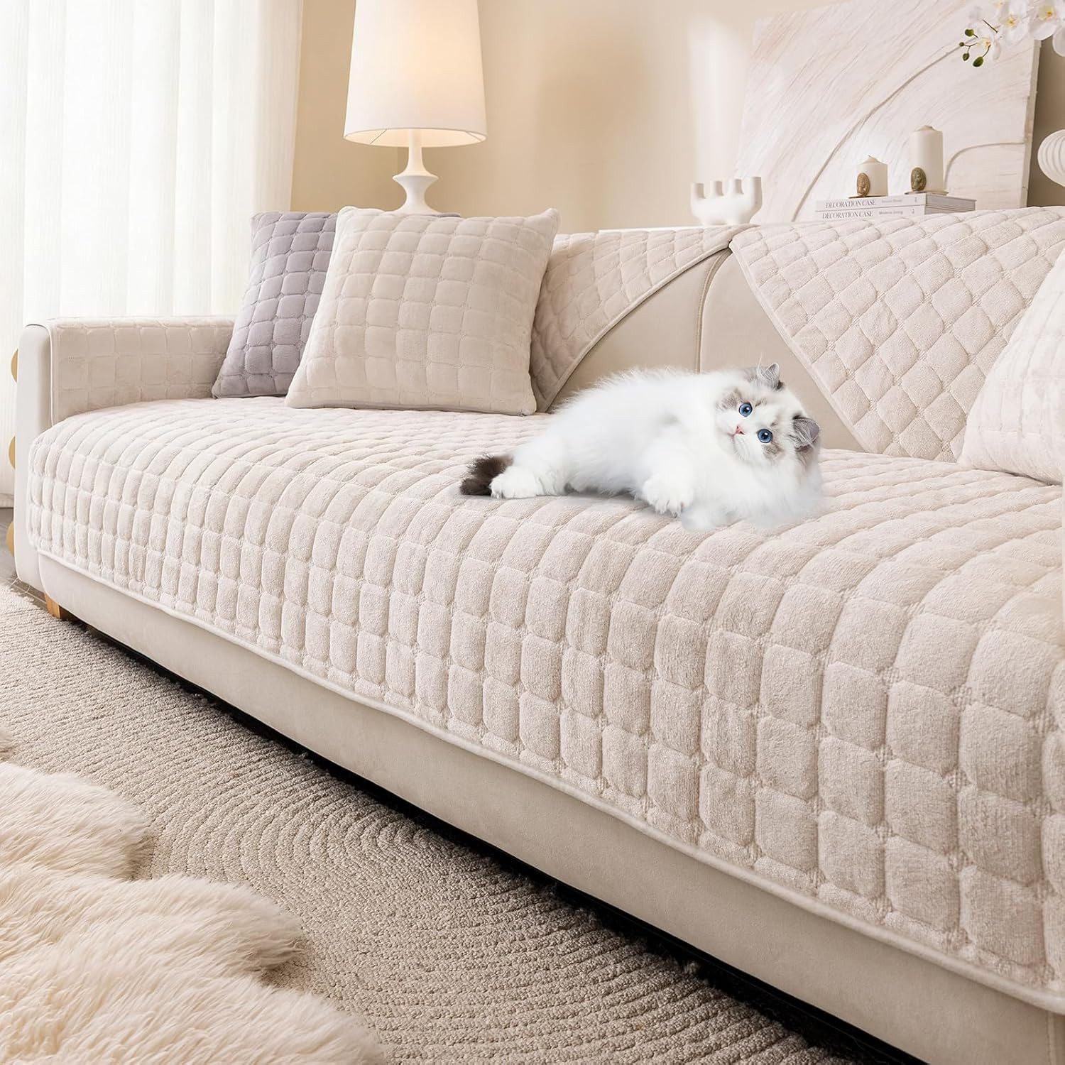 TUWENA Sofabezug Plüsch-Sofabezüge, waschbare rutschfeste Sofabezüge