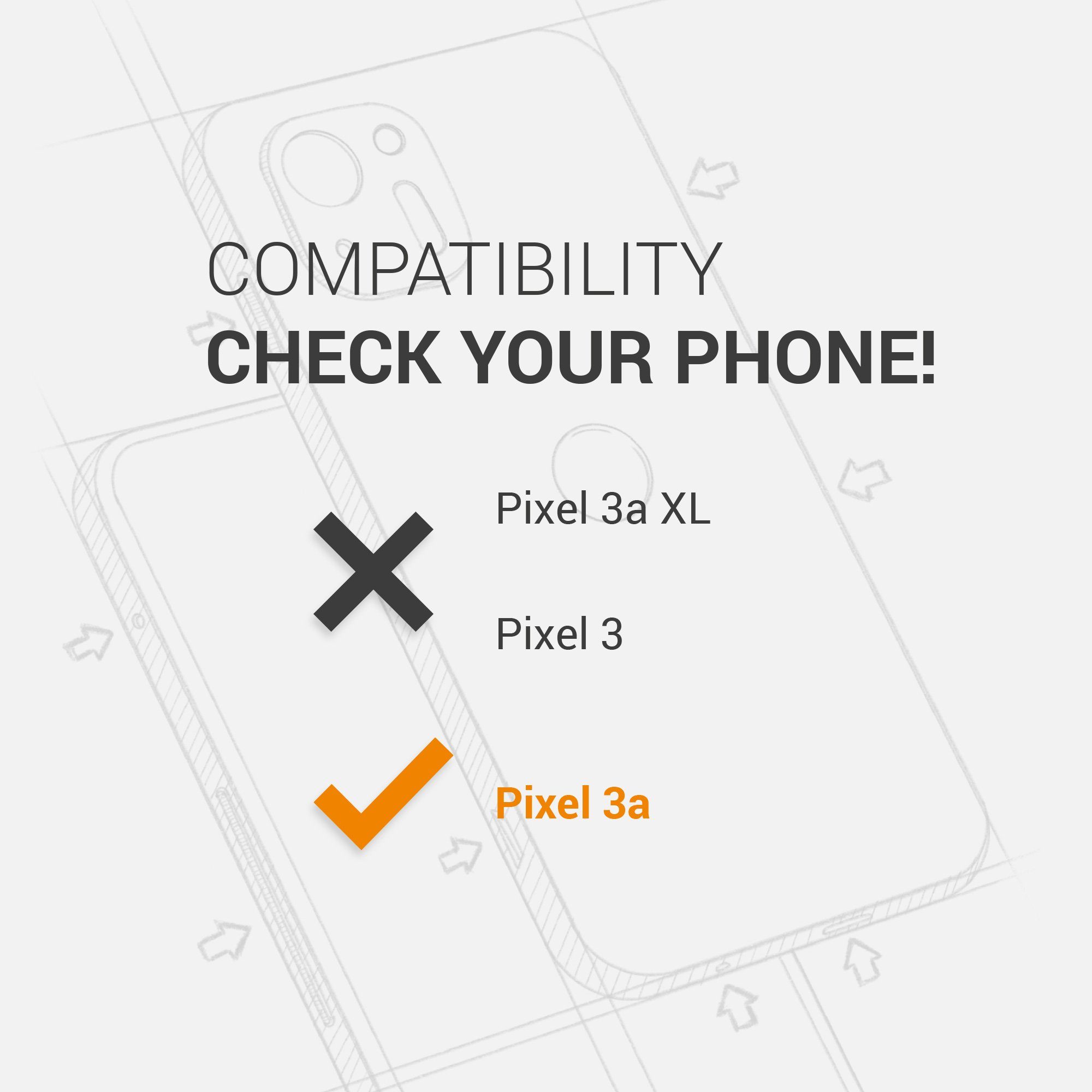 kwmobile Handyhülle Hülle für Google Pixel 3a, Hülle Silikon - Soft Handyhülle - Handy Case Cover