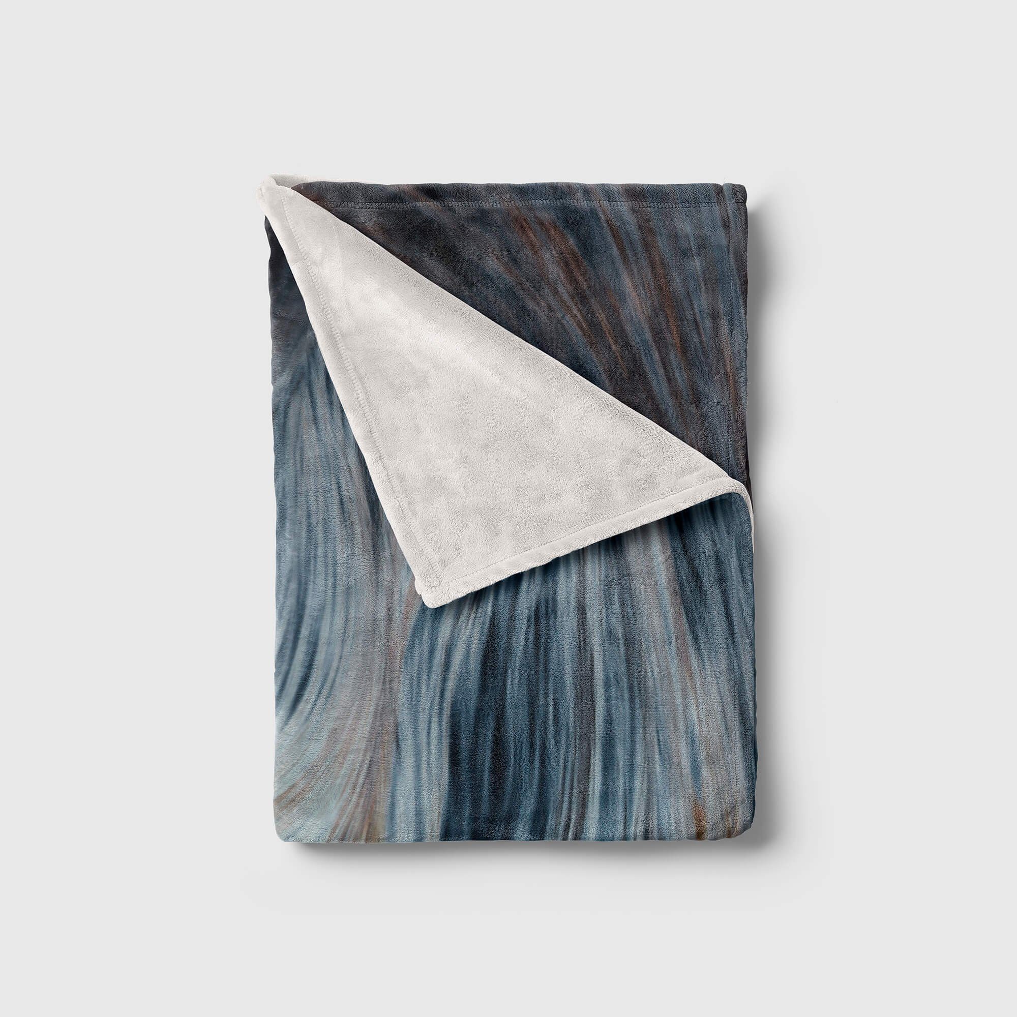 Sinus Art Handtücher Handtuch Handtuch mit (1-St), Kuscheldecke Wellen Baumwolle-Polyester-Mix Natu, Fotomotiv Wasser Saunatuch Strandhandtuch