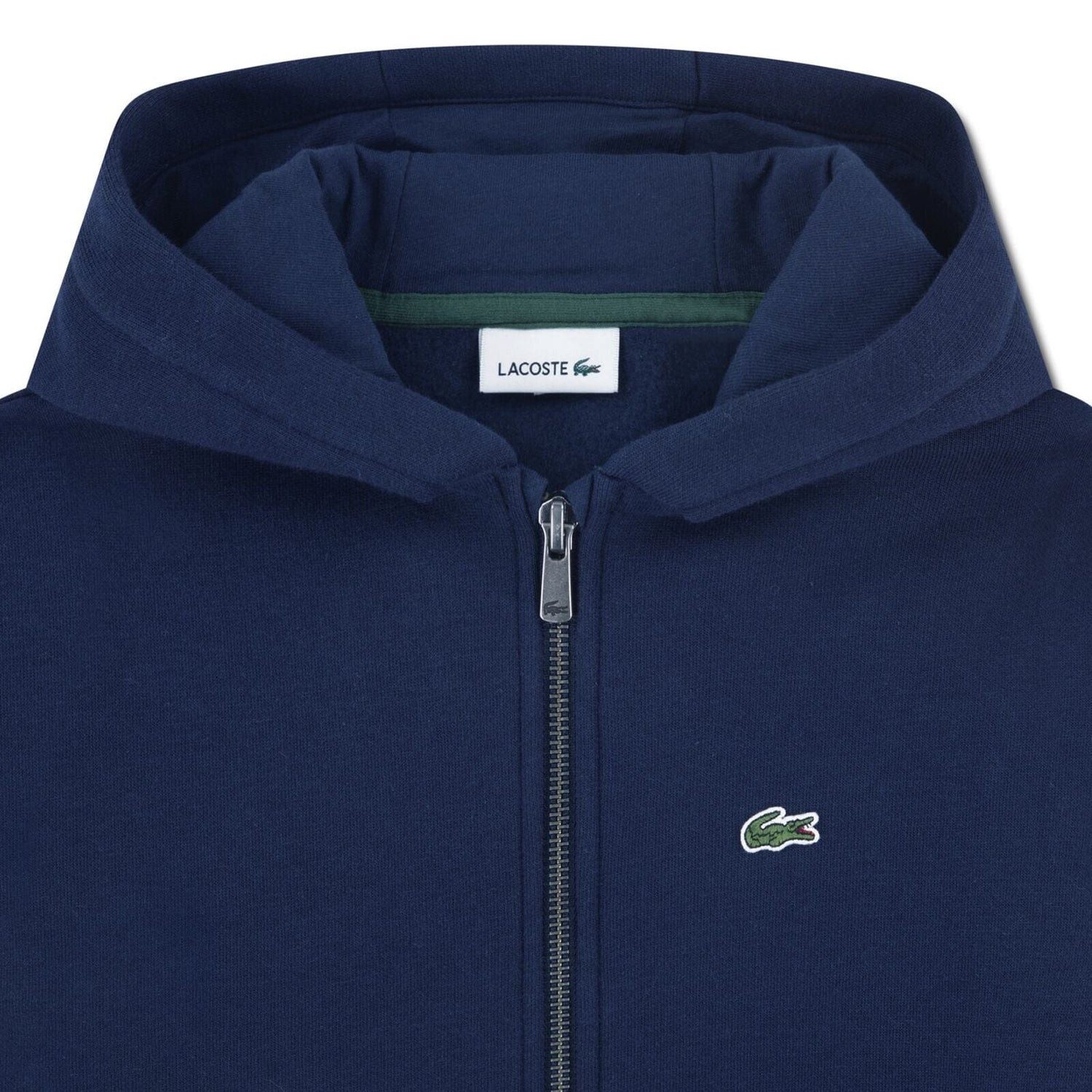 Lacoste Hoodie Lacoste Kids Kapuzenjacke navy mit Krokodil-Print an den Ärmeln