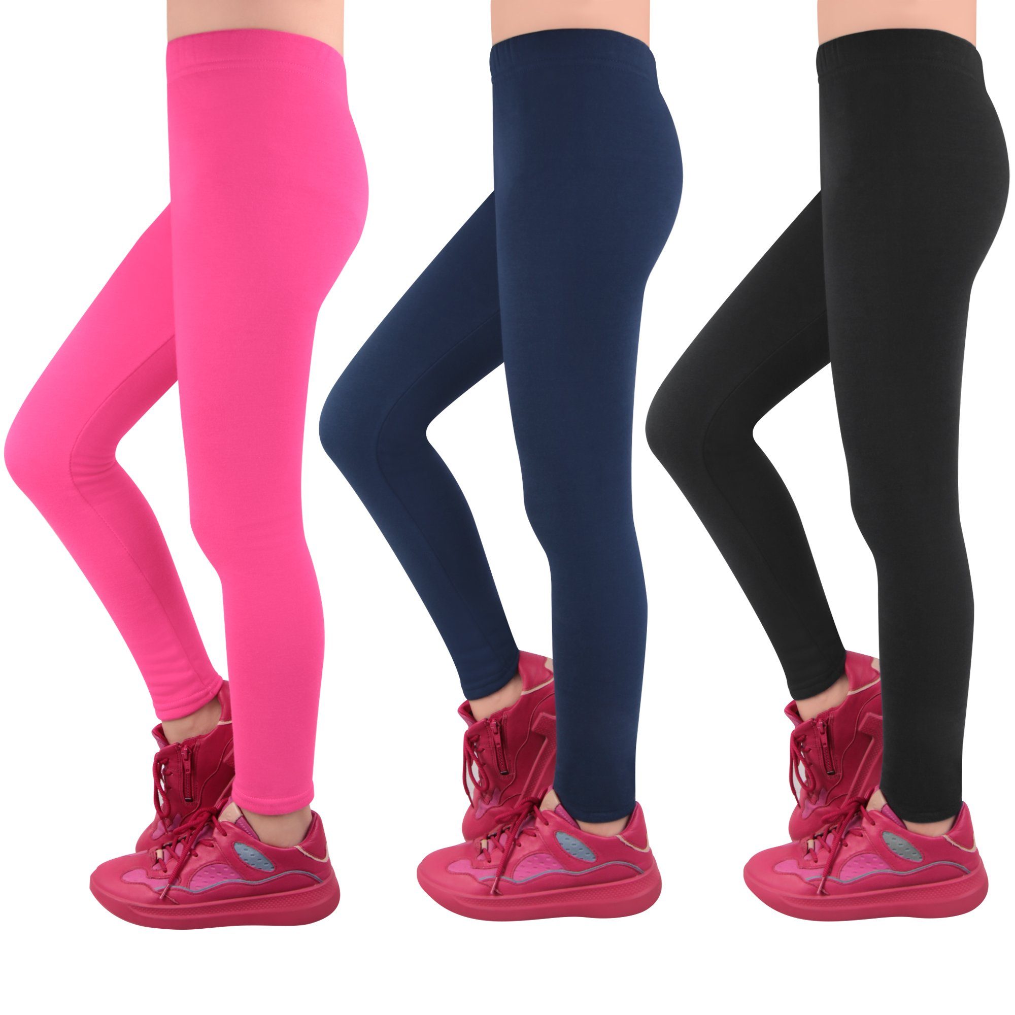 L&K-II Thermoleggings 4602 (1/2/3er-Pack, 3-tlg., 1/2/3er-Set) Winter gefütterte Mädchen Leggings