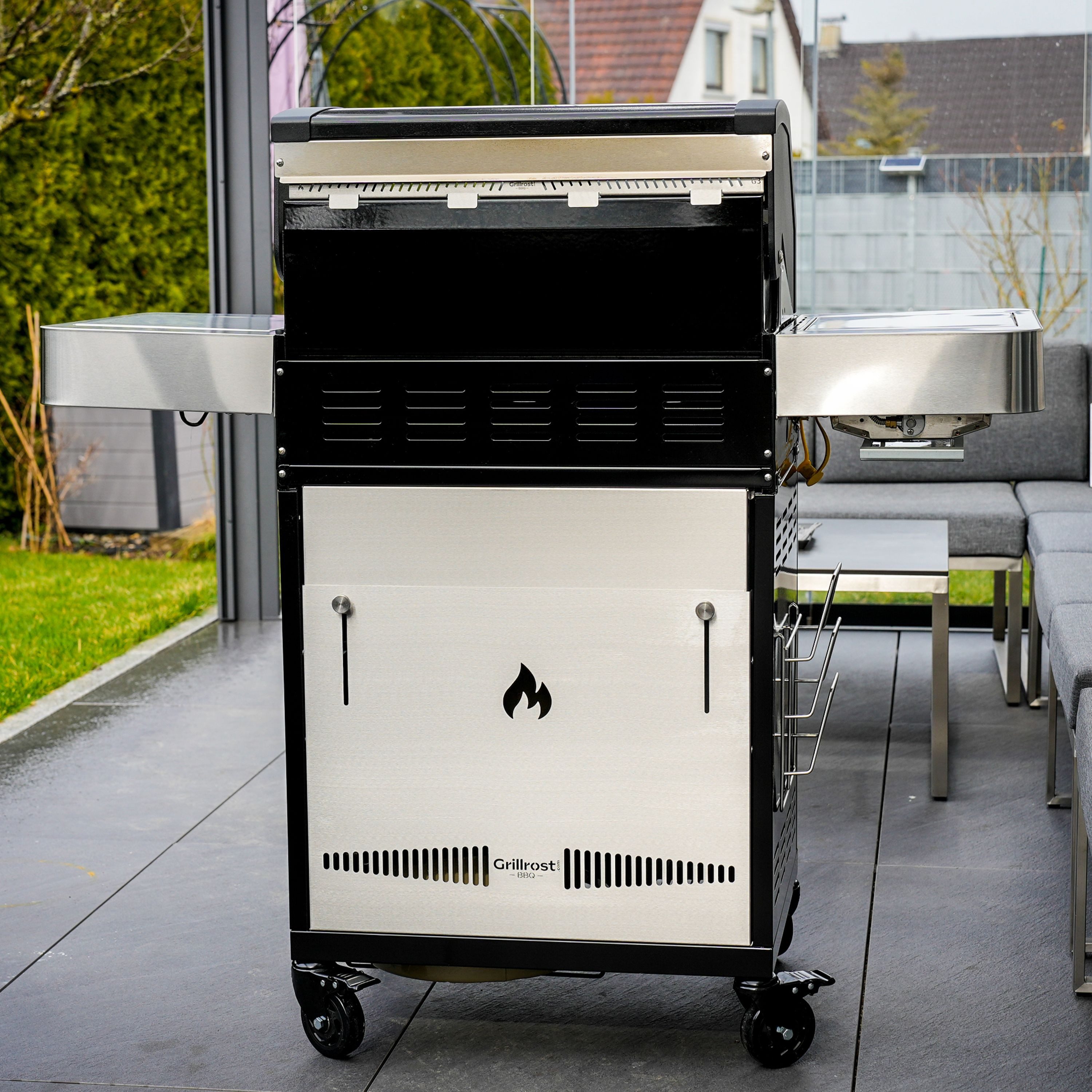 Grillrost.com BBQ Grillrost BBQ Rückwand Rösle Videro G3, Made in Germany