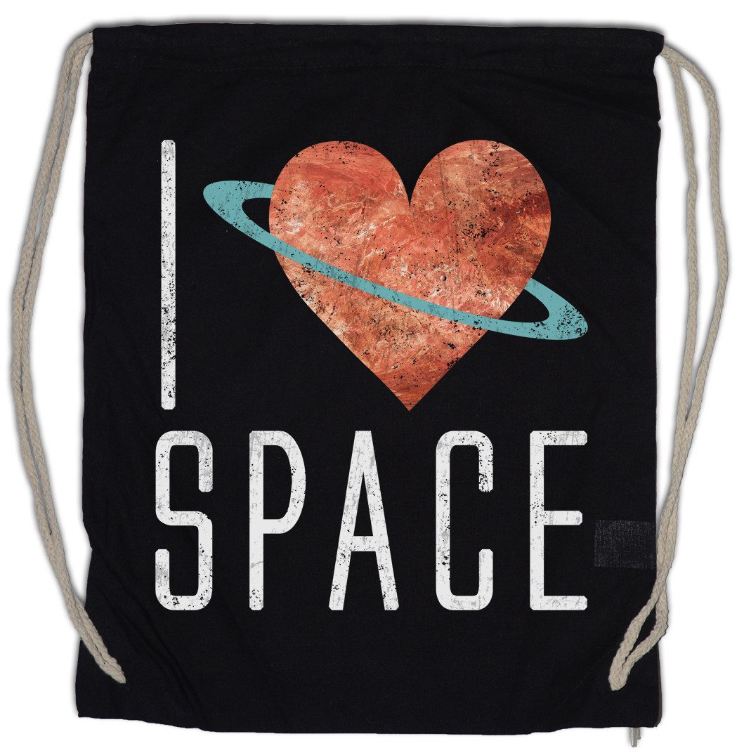 Turnbeutel I Love Space Turnbeutel Station Astronaut Raumfahrt Cosmonaut Cosmos