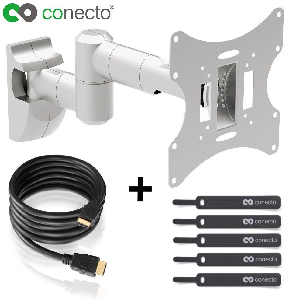 conecto »TV Wandhalter für LCD LED Fernseher & Monitor« TV-Wandhalterung,  (bis 42 Zoll, inklusive HDMI-Kabel und Klett-Kabelbinder, schwenkbar,  neigbar, ausziehbar) online kaufen | OTTO