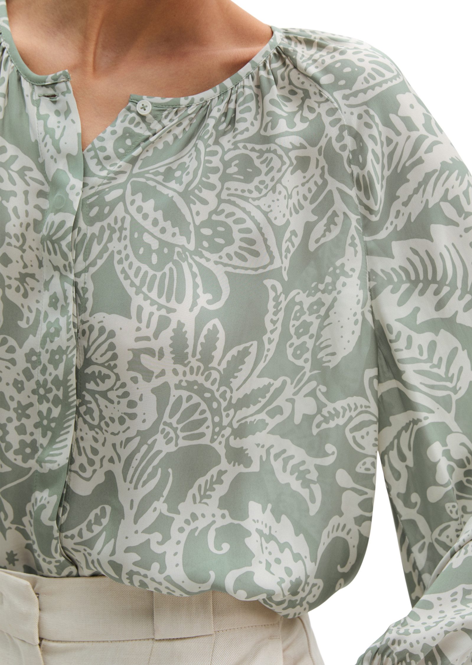 Marc O'Polo Langarmbluse aus leichtem Viskose-Twill – Bild 4 von 5
