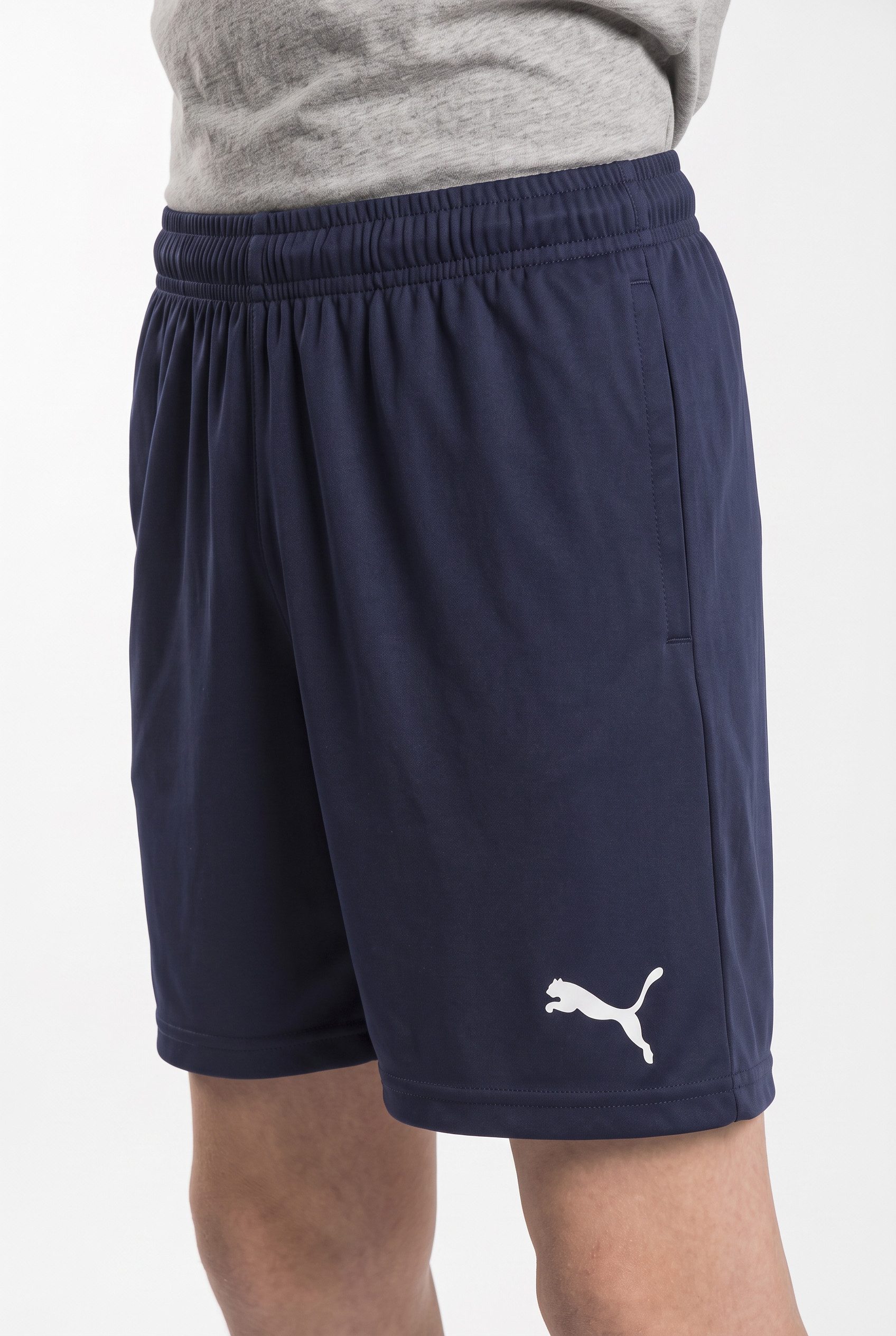 PUMA Trainingsshorts TEAMRISE TRAINING SHORTS JR aus Interlock-Material, mit Reißverschluss, kniebedeckender Schnitt – Bild 3 von 5