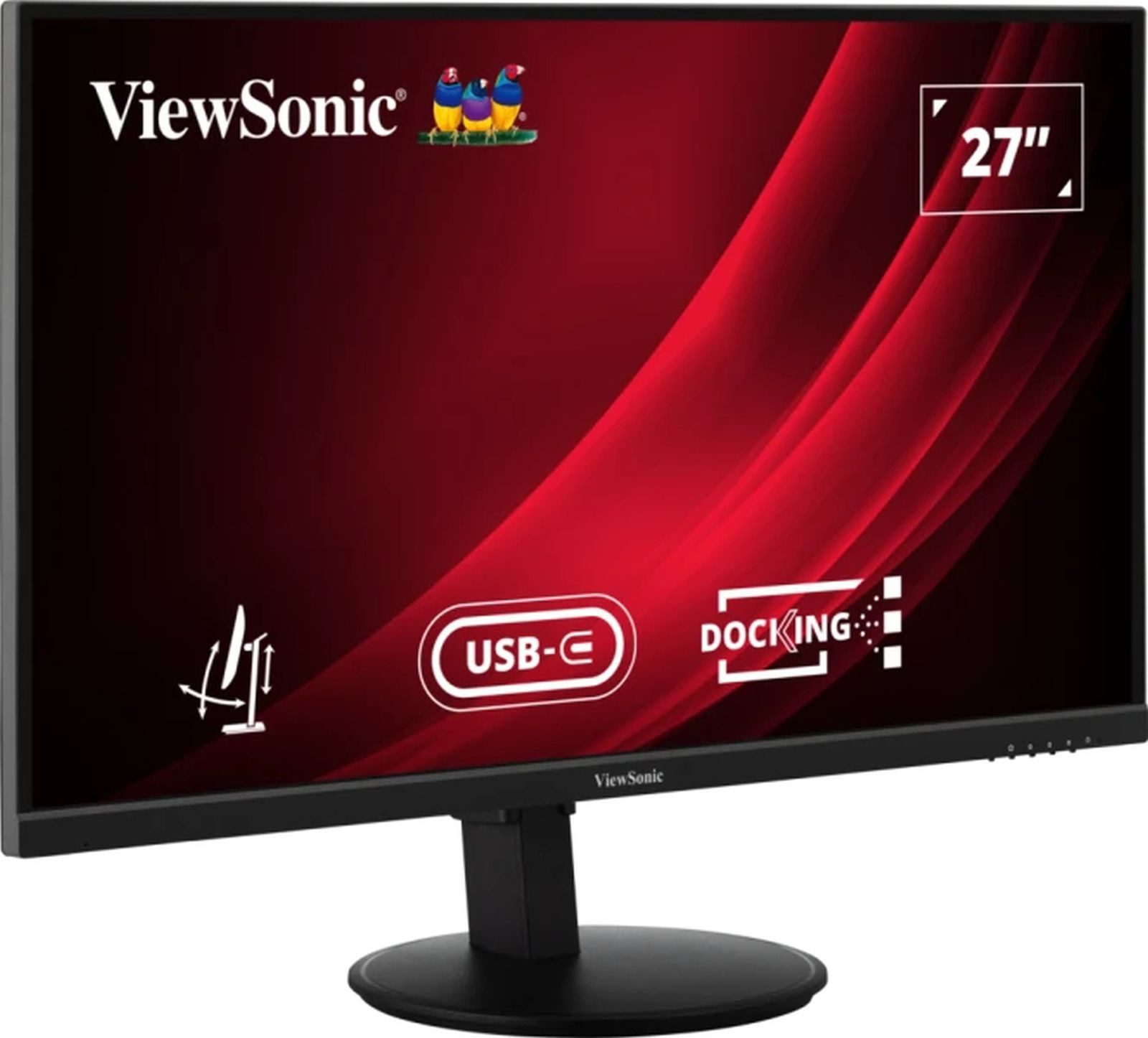 Viewsonic 68,6cm VG2709U-2K 16:9 HDMI/DP/USBC 100Hz QHD TFT-Monitor (2560 x 1440 px, Quad HD, 4 ms Reaktionszeit, 100 Hz, IPS, Lautsprecher, HDCP, HDR, Kopfhörerbuchse, Pivot, Höhenverstellbar)