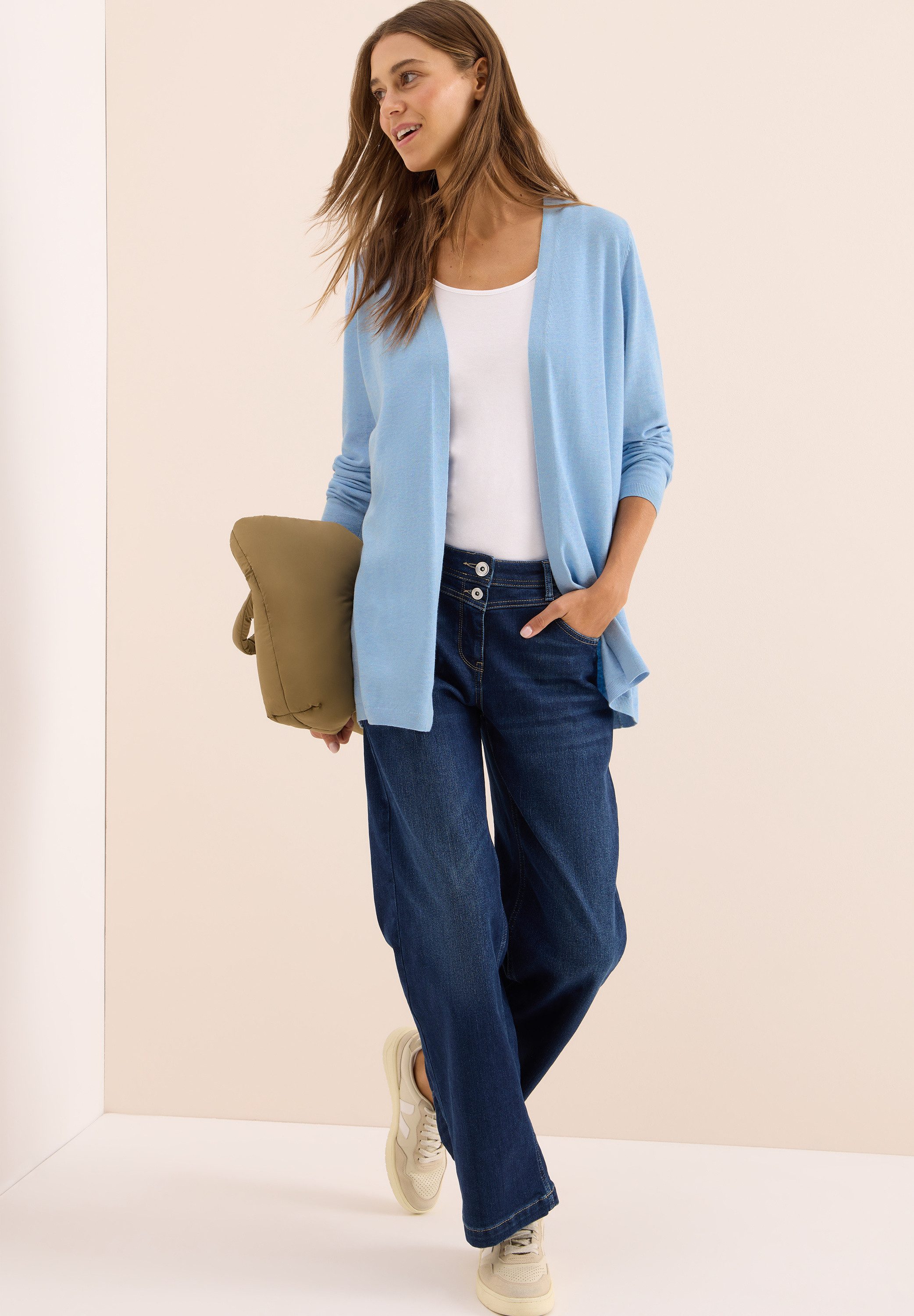 CECIL Longstrickjacke im soften Baumwoll-Mix