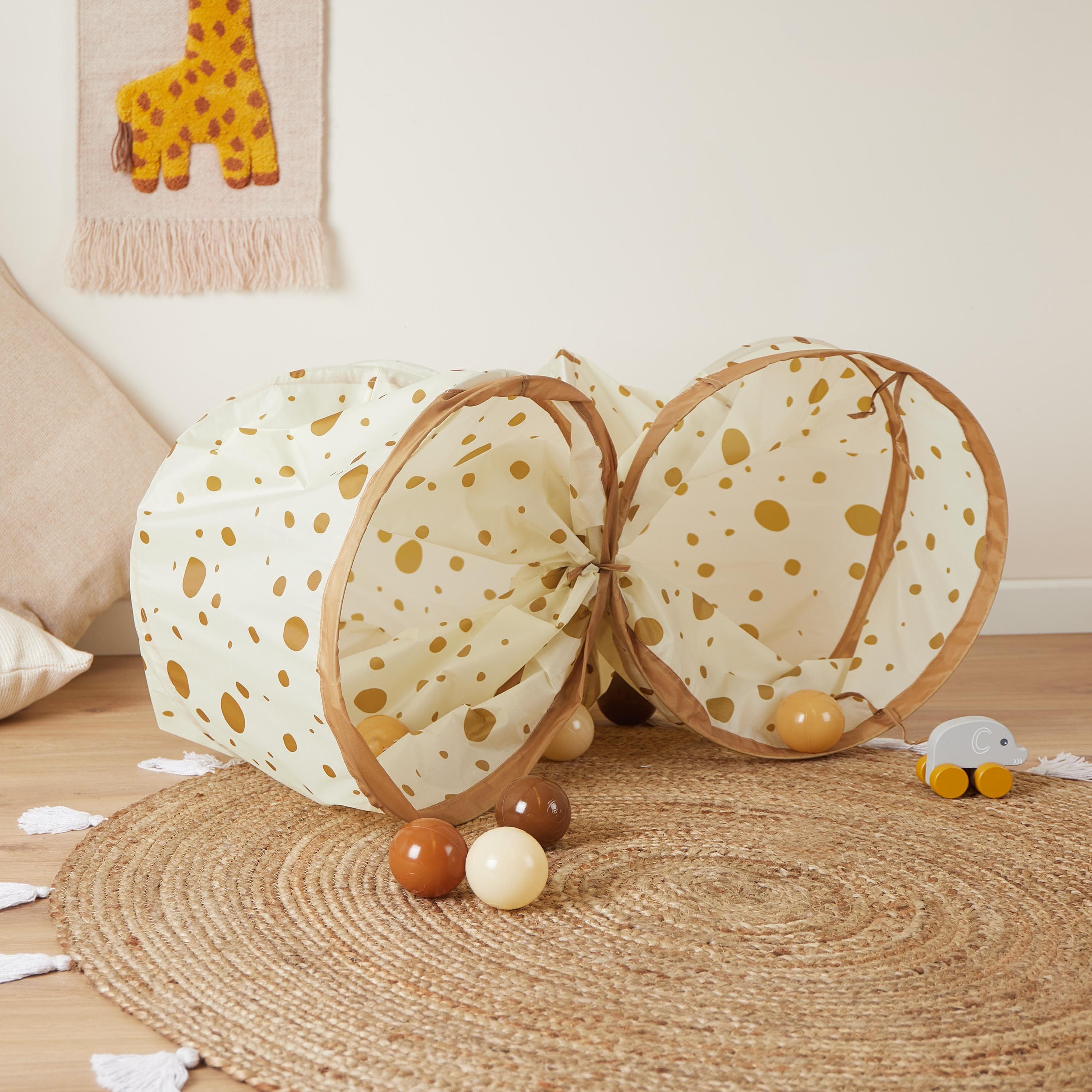 BIECO Spieltunnel XXL Krabbeltunnel Dots ab 1 Jahr Spieltunnel Kind Baby