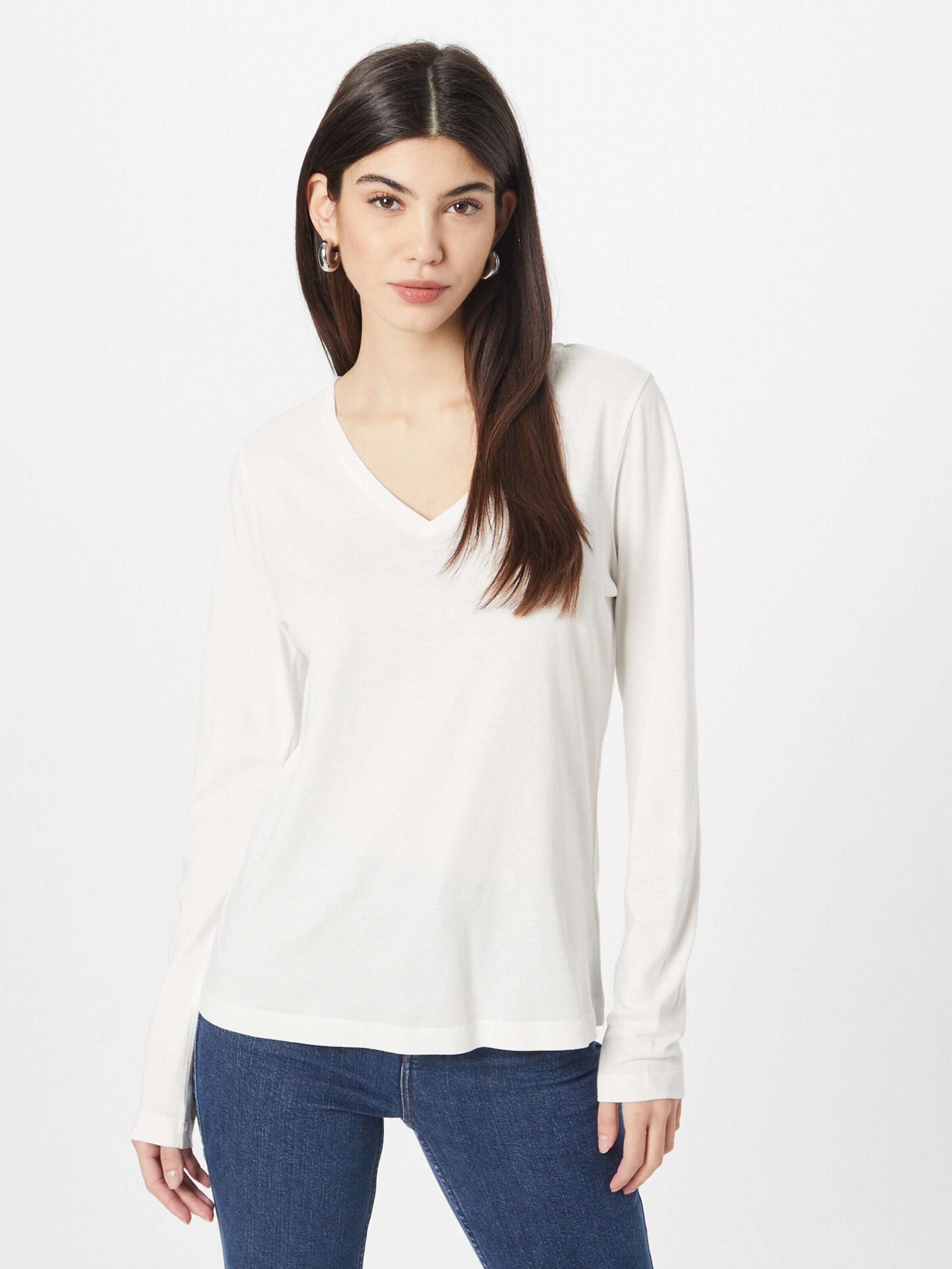 Plain/ohne Naia Cream (1-tlg) Langarmshirt Details