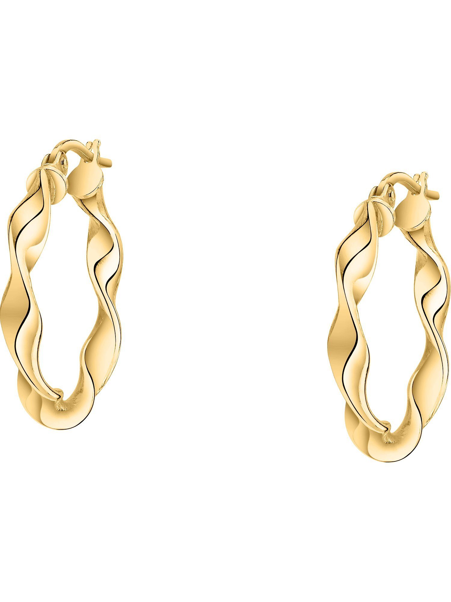 Paar Creolen CHRIST Damen-Creolen 585er Gelbgold