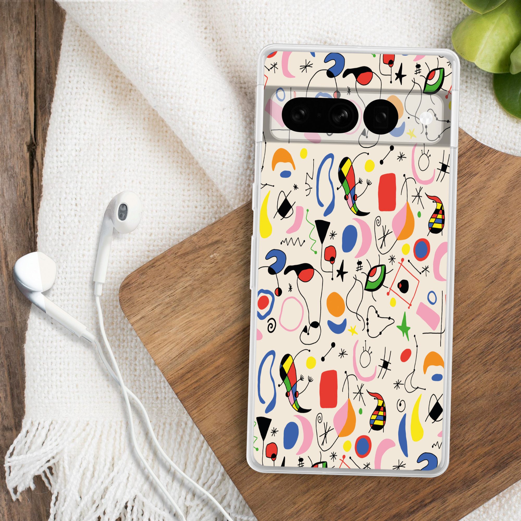 MuchoWow Handyhülle für Google Pixel 7 Pro Muster - Abstrakt - Kunst, Phone Case, Silikon, Schutzhülle Dünn