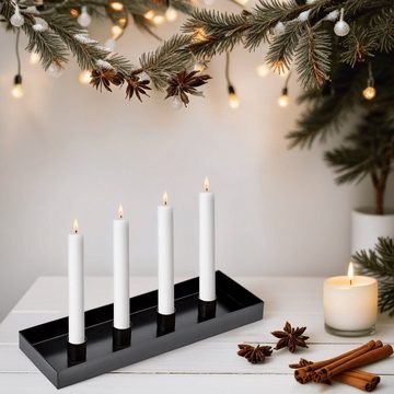 Marrakesch Orient & Mediterran Interior Adventsleuchter Kerzenleiste Kerzenhalter Metall Weihnachtsdeko Kerzenständer Modern