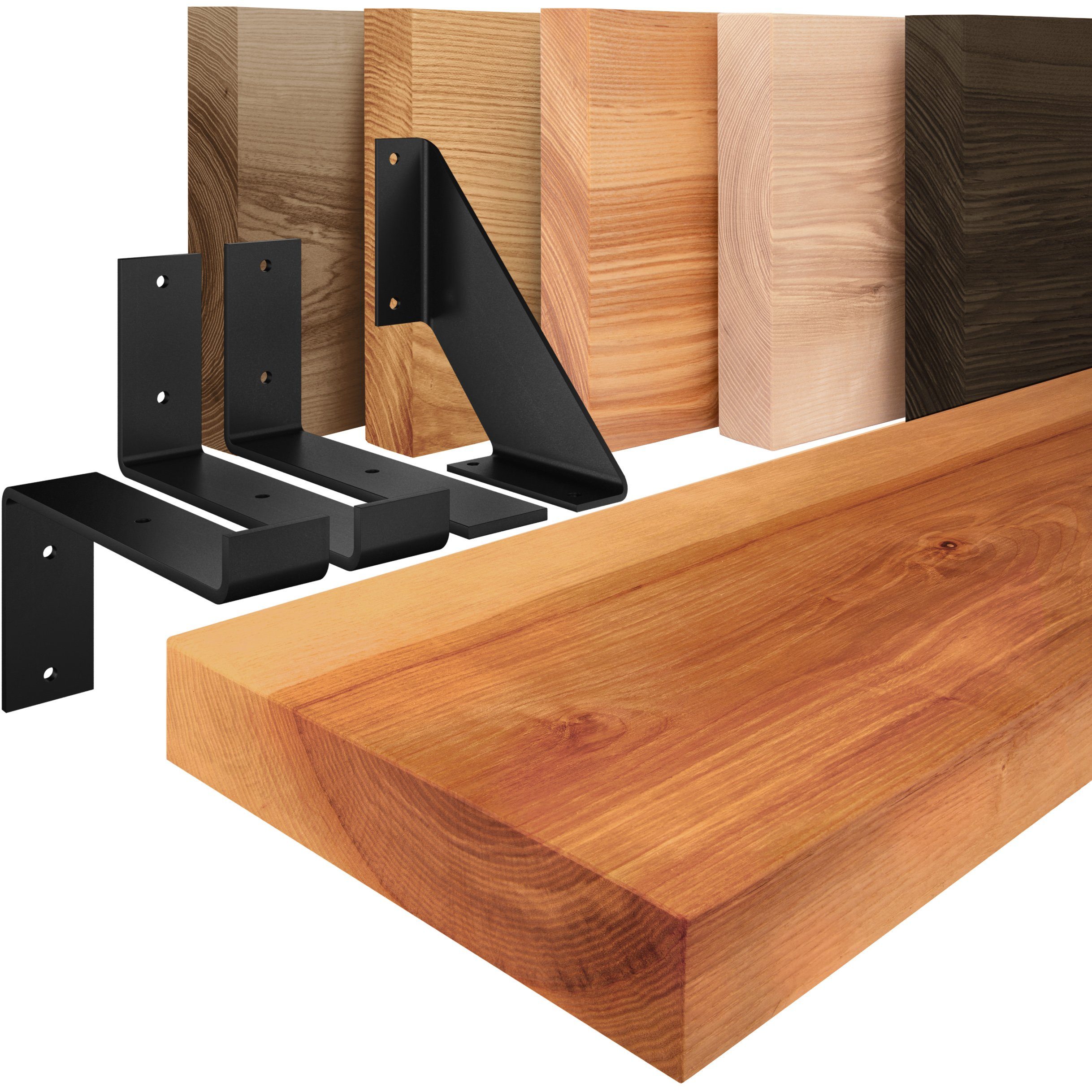 LAMO Manufaktur Wandregal Holz Gerade Regal günstig online kaufen