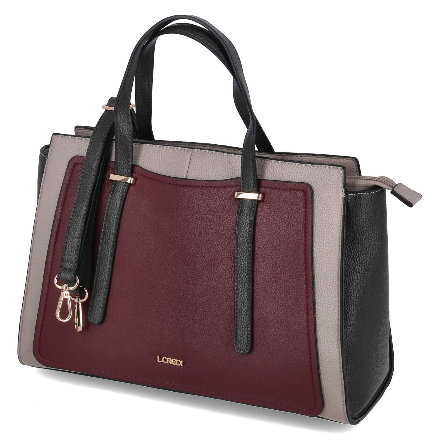 L. CREDI Handtasche L.Credi 1006512/445 Damen Henkeltaschen Synthetik red