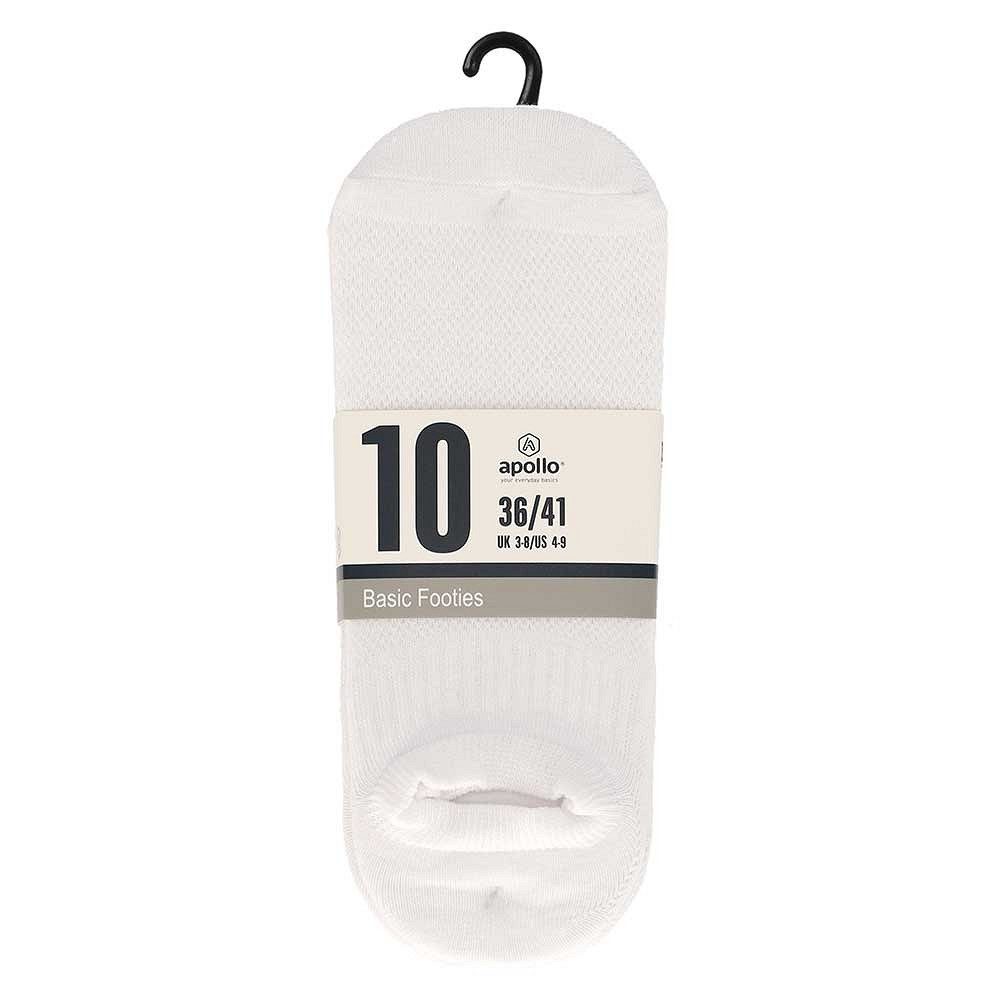 Apollo Füßlinge 10 Paar No-Show Sneaker Socks, Basic Footies für Sie & Ihn (10 Paar)