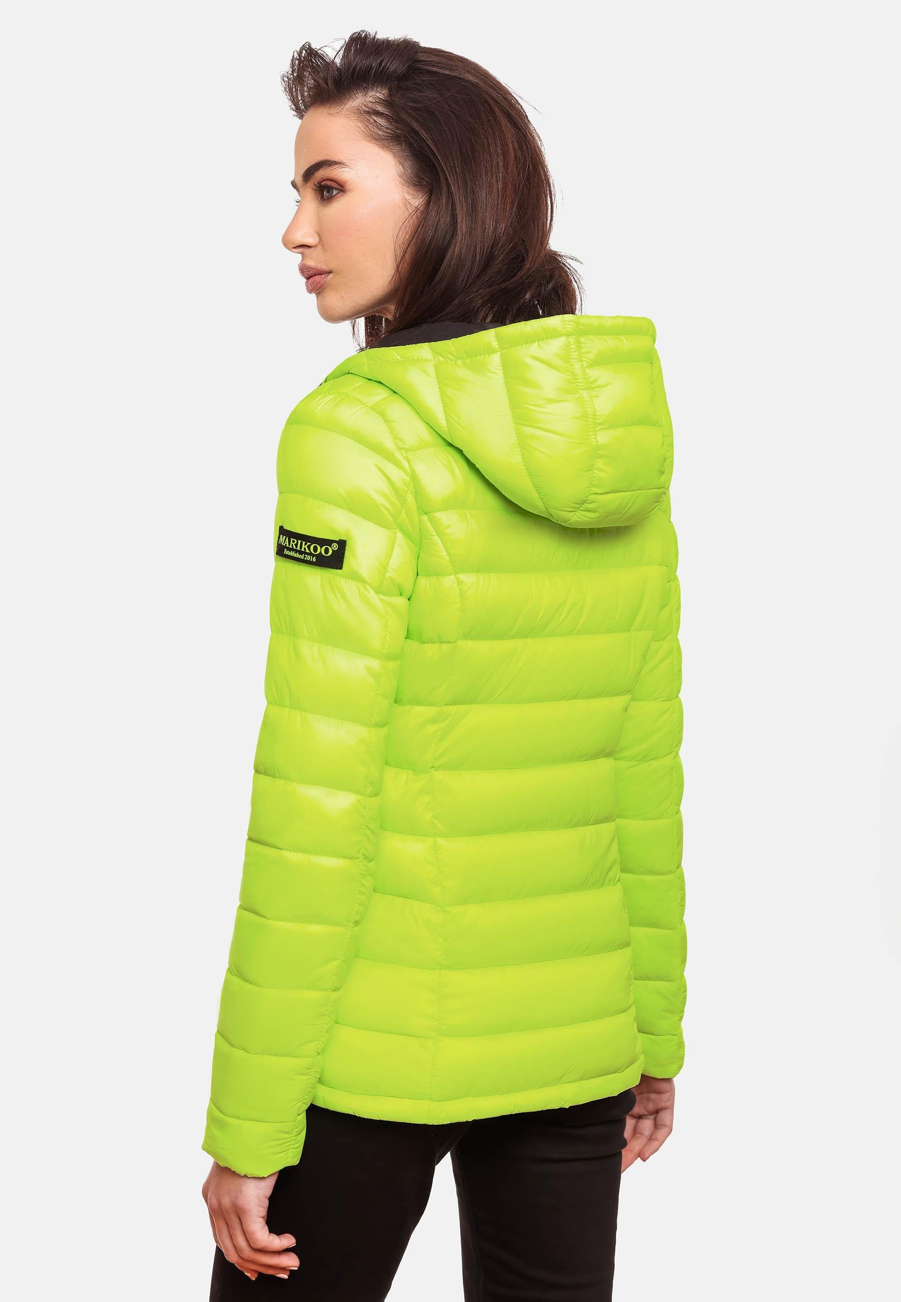 Marikoo Steppjacke Luci modische Damen Übergangsjacke mit großer Kapuze
