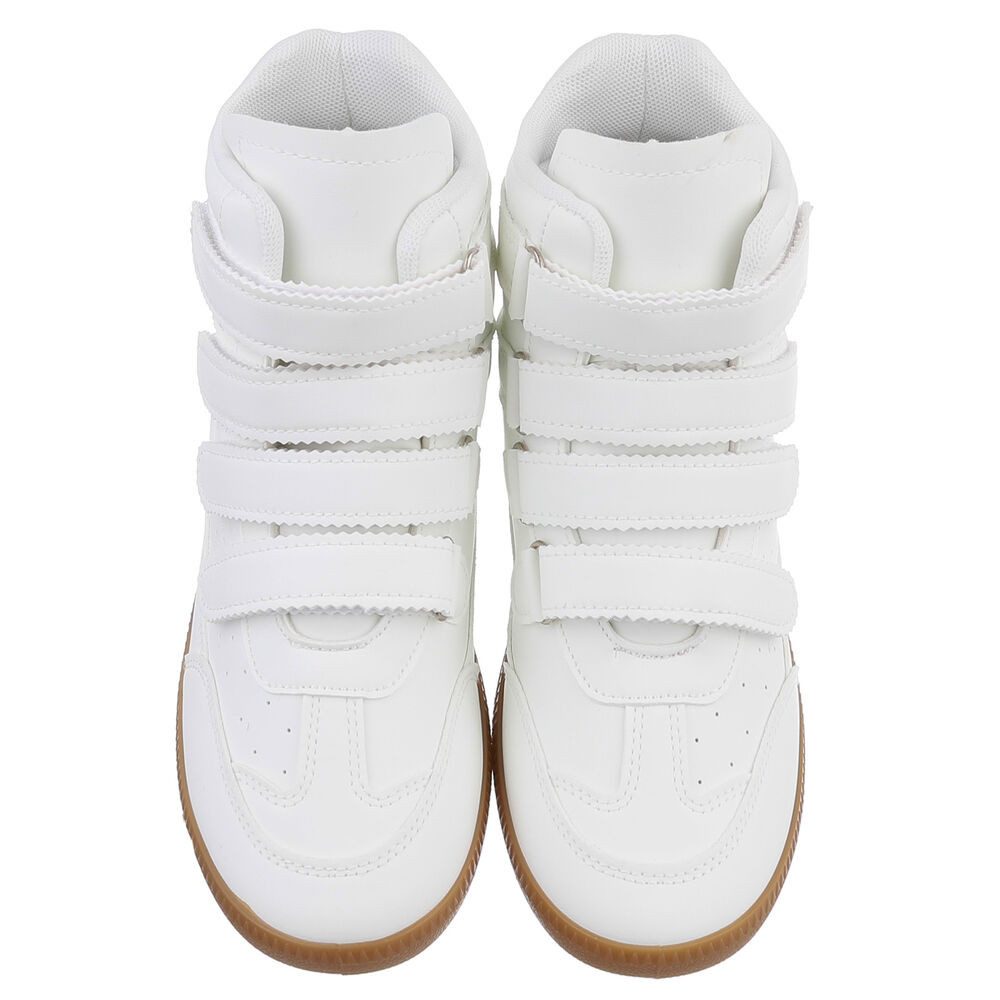 Ital-Design Damen High-Top Freizeit Sneakerboots (90560543) Keilabsatz/Wedge Sneakers High in Weiß – Bild 4 von 5