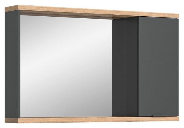 Spiegelschrank ¦ grau ¦ Maße (cm): B: 130 H: 76 Schränke > Badschränke > günstig online kaufen