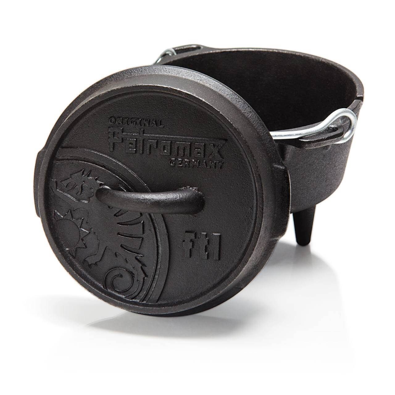 Petromax Schmortopf, Gusseisen, Dutch Oven aus Gusseisen ft1 mit Füßen - ft1
