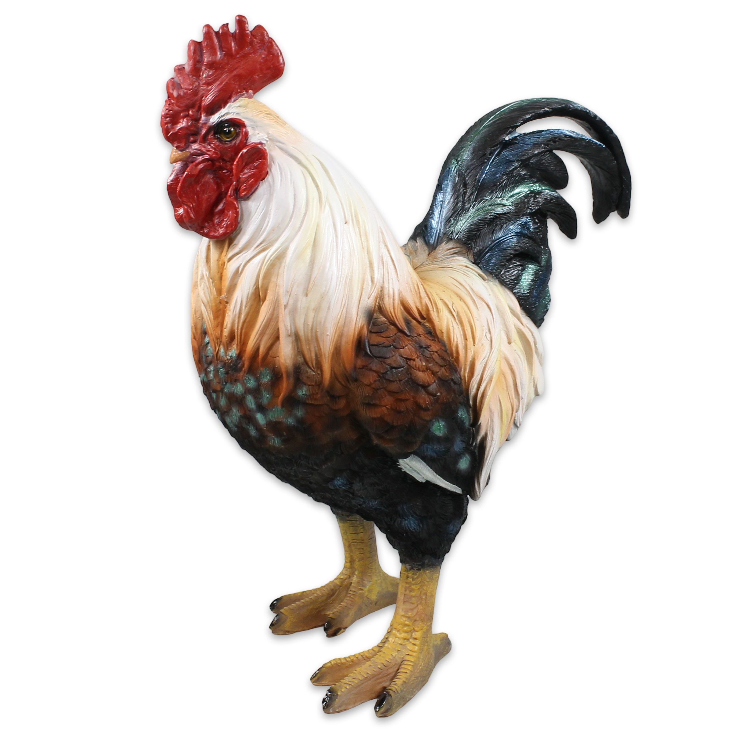 colourliving Dekofigur Hahn Figur stehend Deko Hahn Deko Huhn Gartenfigur Hahn, Перейти & Deine Hühnerschar stilvoll erweitern