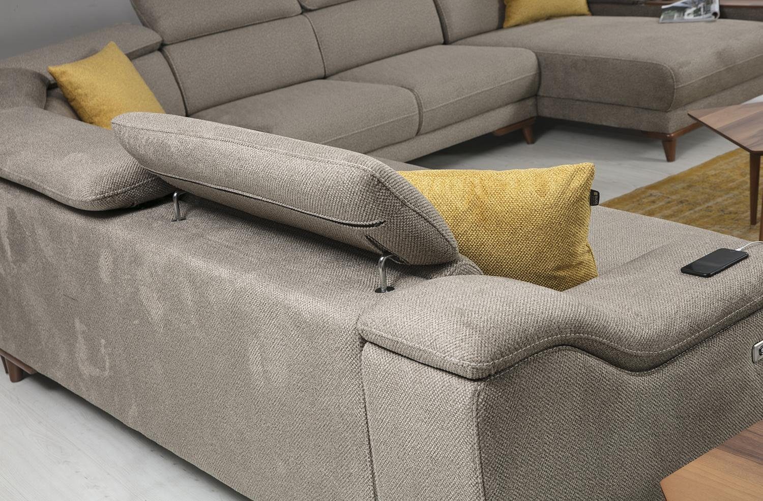 Sofa Modern, Made U-Form Ecksofa JVmoebel Teile, in 6 Europa Ecksofa Polstermöbel Wohnzimmer